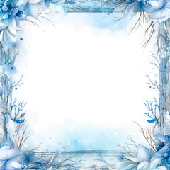 winter frame border emptypage Whitebackground