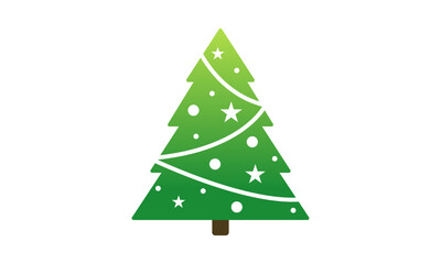 christmas tree minimalist logo design	
