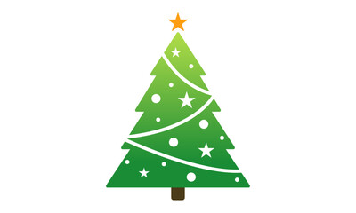 christmas tree minimalist logo design	
