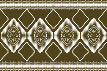 Geometric ethnic pattern embroidery design for background or wallpaper and clothing. Aztec style abstract vector illustration.design for texture,fabric,decoration.