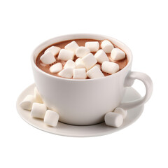Fototapeta na wymiar Marshmallow with Cozy Hot Chocolate