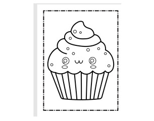 Cupcake Coloring Pages