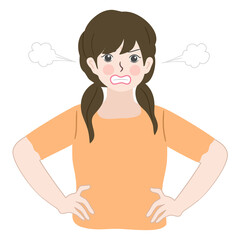 woman feeling angry