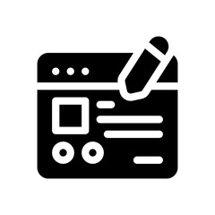 writing glyph icon