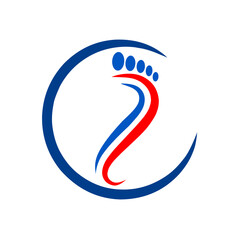 human footprint logo with modern design