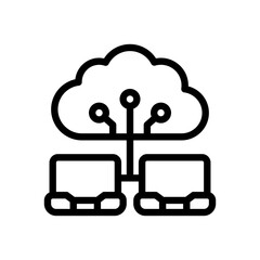 cloud service line icon