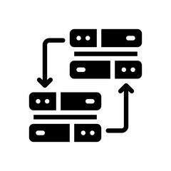 synchronisation glyph icon