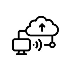 cloud computing line icon