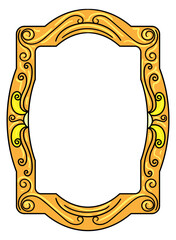 Golden doodle frame. Scrapbooking album photo border