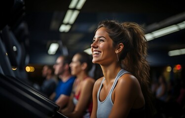 Fototapeta premium youths in the gym.