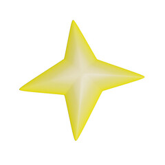 3d golden star