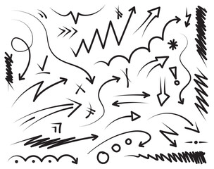 arrow set. and drawing arrow signs