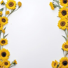 Sunflower Frame Tranquility Pristine Copy Area