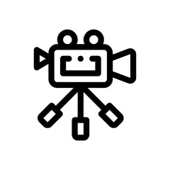 video camera line icon