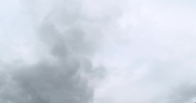 Timelapse of overcast sky, gray and cloudy day, clouds