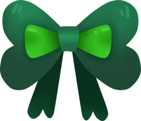 st patricks day green clover ribbon