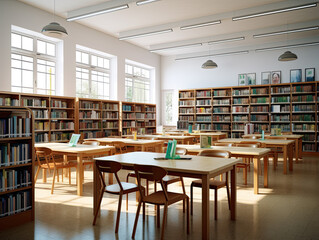 Endless library aisles brim with books, beckoning curious minds to explore limitless realms of wisdom