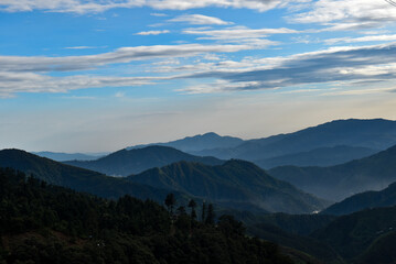 mountains and clouds