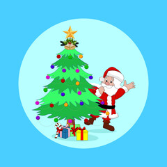 Christmas theme with santa