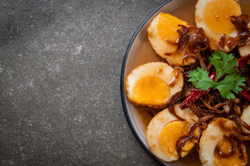 Fried Boiled Egg with Tamarind Sauce