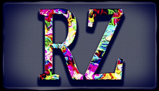 Double letter signature RZ in an unique design named Painter rough
