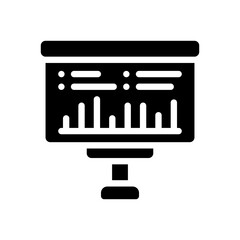 data visualization glyph icon