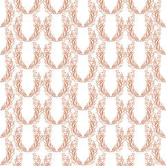 Hand drawn watercolor grey dry autumn twig seamless pattern isolated on white background. Illustration in rural style can be used for textile, fabric, wallpaper and other printed products.