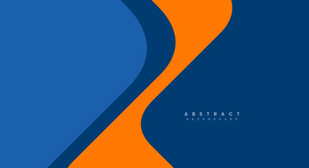 Simple flat blue and orange background