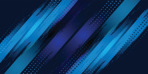 Halftone dots gradient grunge texture background blue color pattern. Dot pop art comic sport style vector illustration © halwani