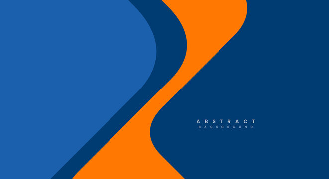 Simple Flat Blue And Orange Background