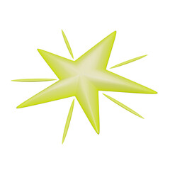 3d golden star