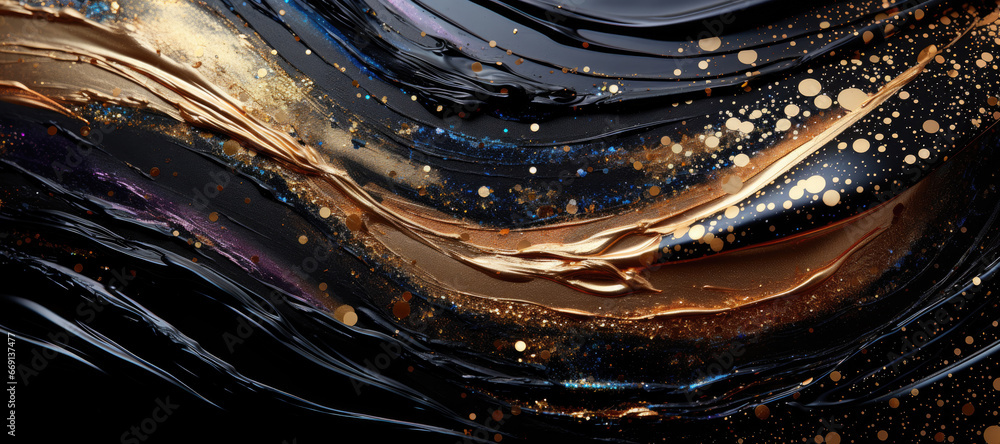 Poster abstract dark make up brush strokes background