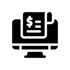 billing glyph icon