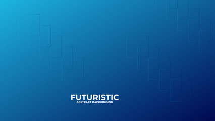 Modern Blue Futuristic Abstract geometric background. Futuristic hi-technology concept. Horizontal banner template. Suit for cover, banner, brochure, corporate, poster, presentation, website
