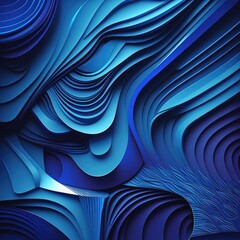 Blue abstract 3d pleated texture background 
