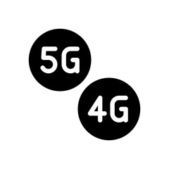 mobile data glyph icon