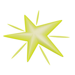 3d golden star