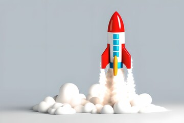 3D Rocket in space