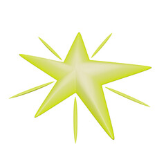 3d golden star