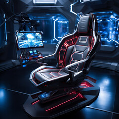 Simulator seat cockpit.