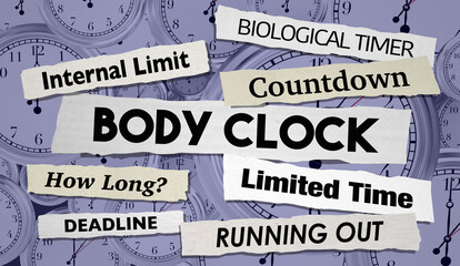 Body Clock News Headlines Life Expectancy Time Running Out 3d Illustration