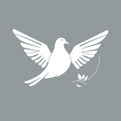 The dove and pigeon symbolize art design. The universal peace, innocence, and purity symbols