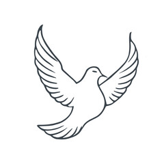 The dove and pigeon symbolize art design. The universal peace, innocence, and purity symbols