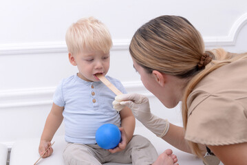 Toddler at a Check-Up Child Doctor Pediatrician