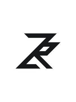 ZR monogram logo template