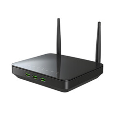 Wifi router isolated on transparent or white background, png