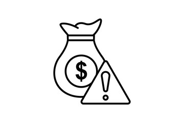 investment risk icon. icon related to investments and financial concepts. Line icon style. Simple vector design editable