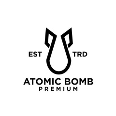 Atomic Bomb Logo icon design illustration