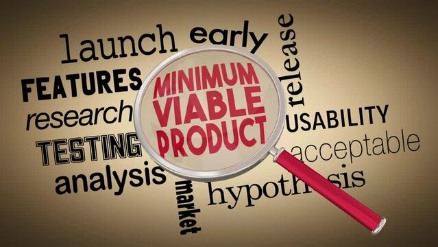 Minimum Viable Product Magnifying Glass Launch New Early Release Analysis 3d Animation
