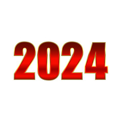 happy new year 2024 logo text design